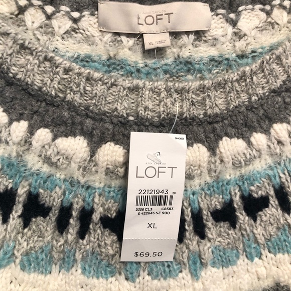 LOFT Fair Isle Sweater size XL - Picture 3 of 4